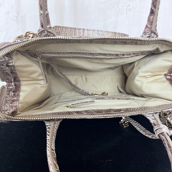SALE! Brahmin Caroline Silver Lining Melbourne Satchel NWOT 🎉9X Host Pick🎉 - Picture 12 of 15